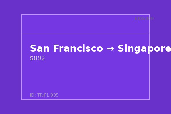 San Francisco → Singapore