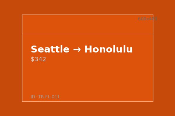 Seattle → Honolulu