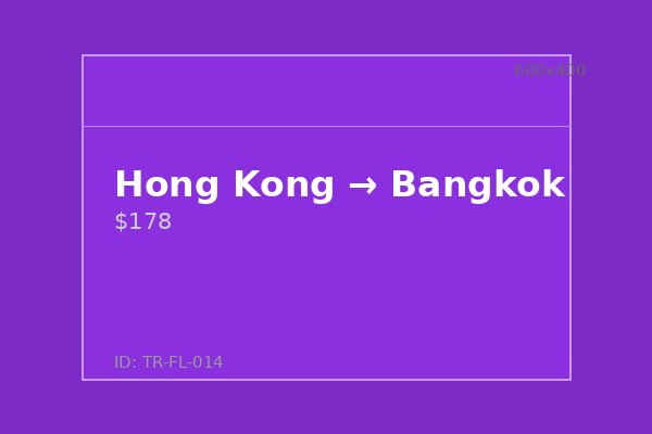 Hong Kong → Bangkok