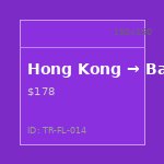 Hong Kong → Bangkok